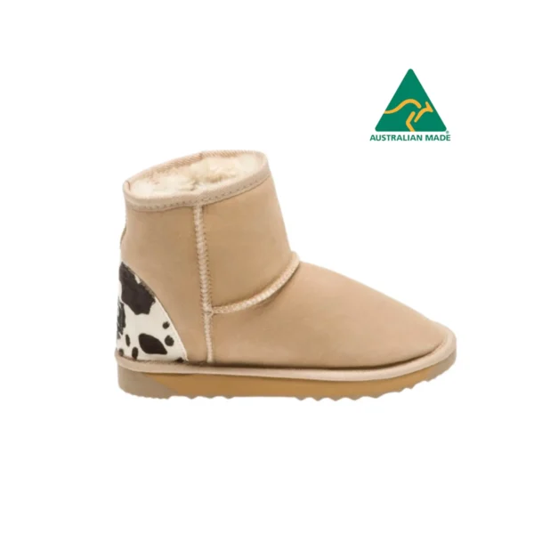 Short Cow Print Heel Ugg Boots 3