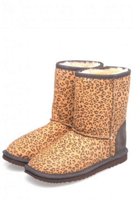 Short Leopard print Ugg Boots - Australian Leather - Australian Made ...