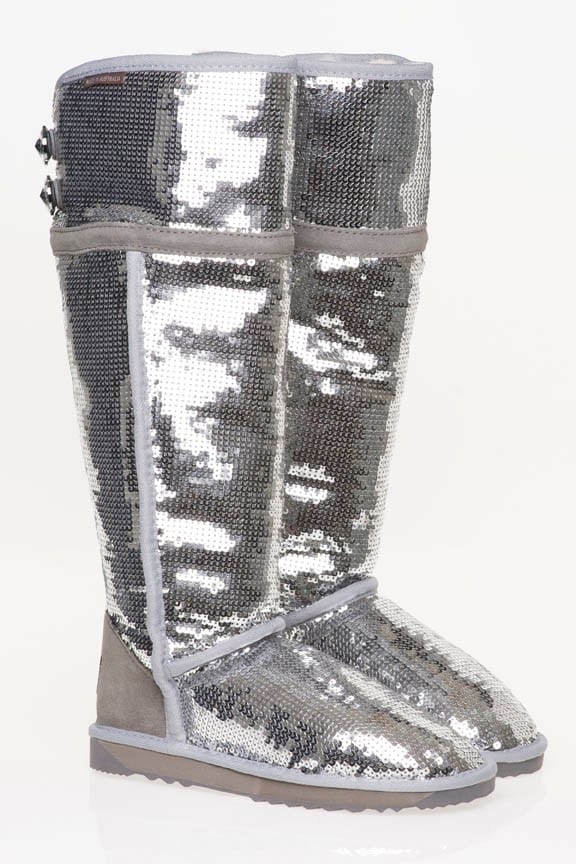 long glitter boots