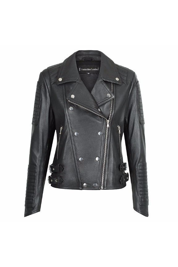 Rebel ladies leather biker jacket - made from Australian Leather