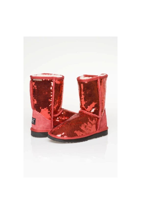 red sparkly ugg boots