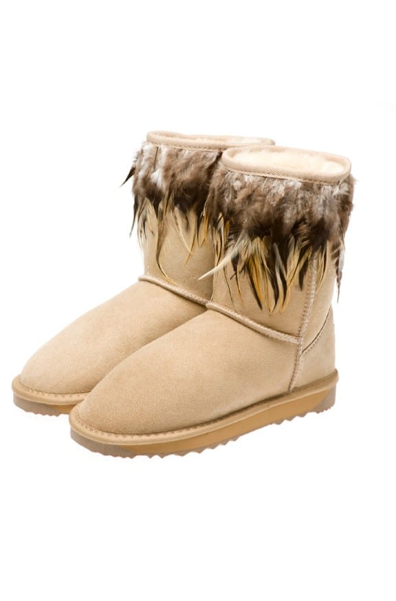 ugg leather feather
