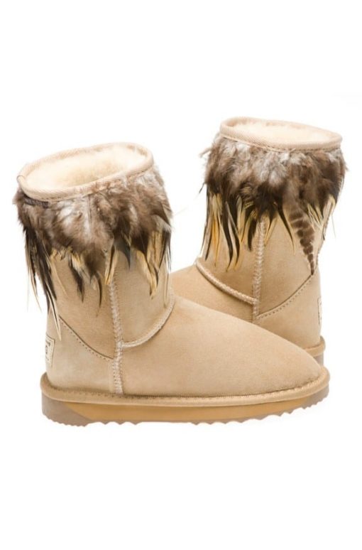 ugg leather feather