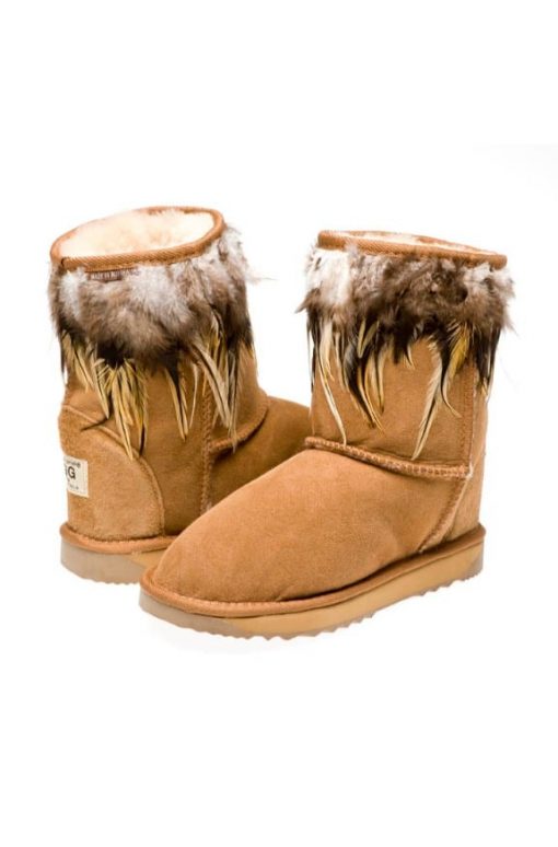 ugg leather feather