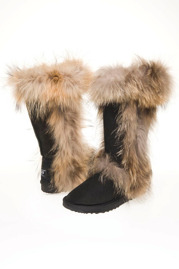 womens ugg boots fox fur