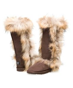 ugg boots with fox fur trim