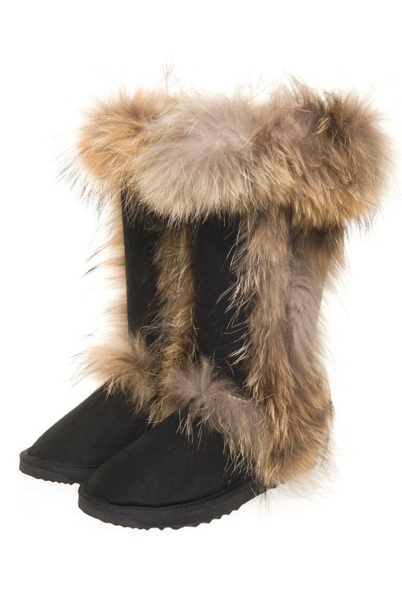 Long Foxy Ugg Boots - made from australian sheepskin and a fox feature